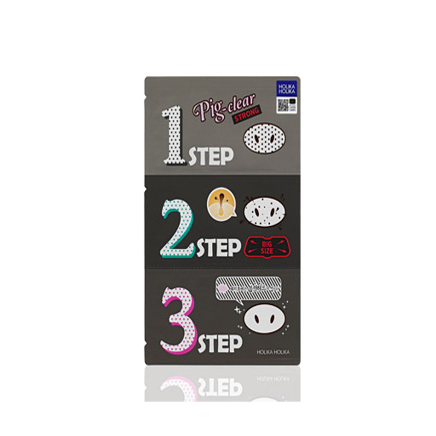 Holika Holika Pig-nose Clear Black Head 3-step Kit Strong x (Min. 20 Pieces) Holika Holika Pig-nose Clear Black Head 3-step Kit Strong x (Min. 20 Pieces)